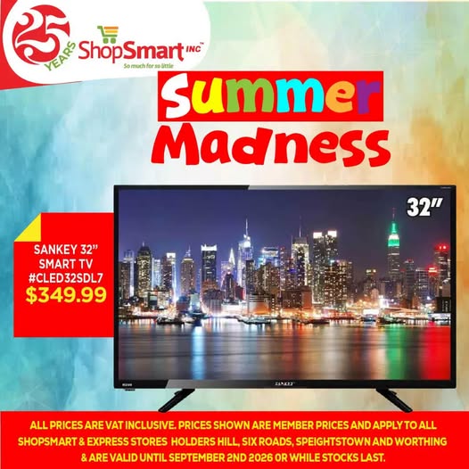 Summer Madness – Sankey 32" Smart TV for $349.99