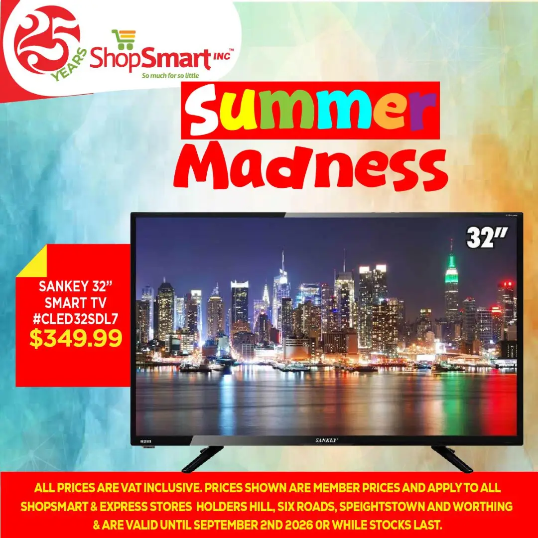 Summer Madness Sale – Sankey 32" Smart TV for $349.99
