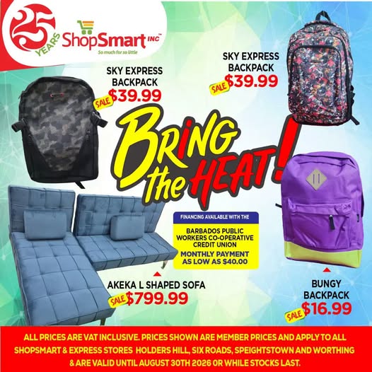 ShopSmart 'Bring the Heat' Sale – Backpacks & Furniture from $16.99