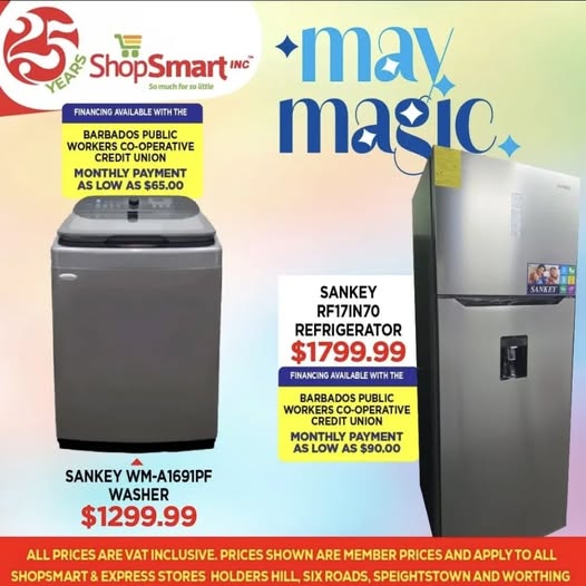 ShopSmart May Magic – Sankey Washer & Refrigerator Special Prices with Financing
