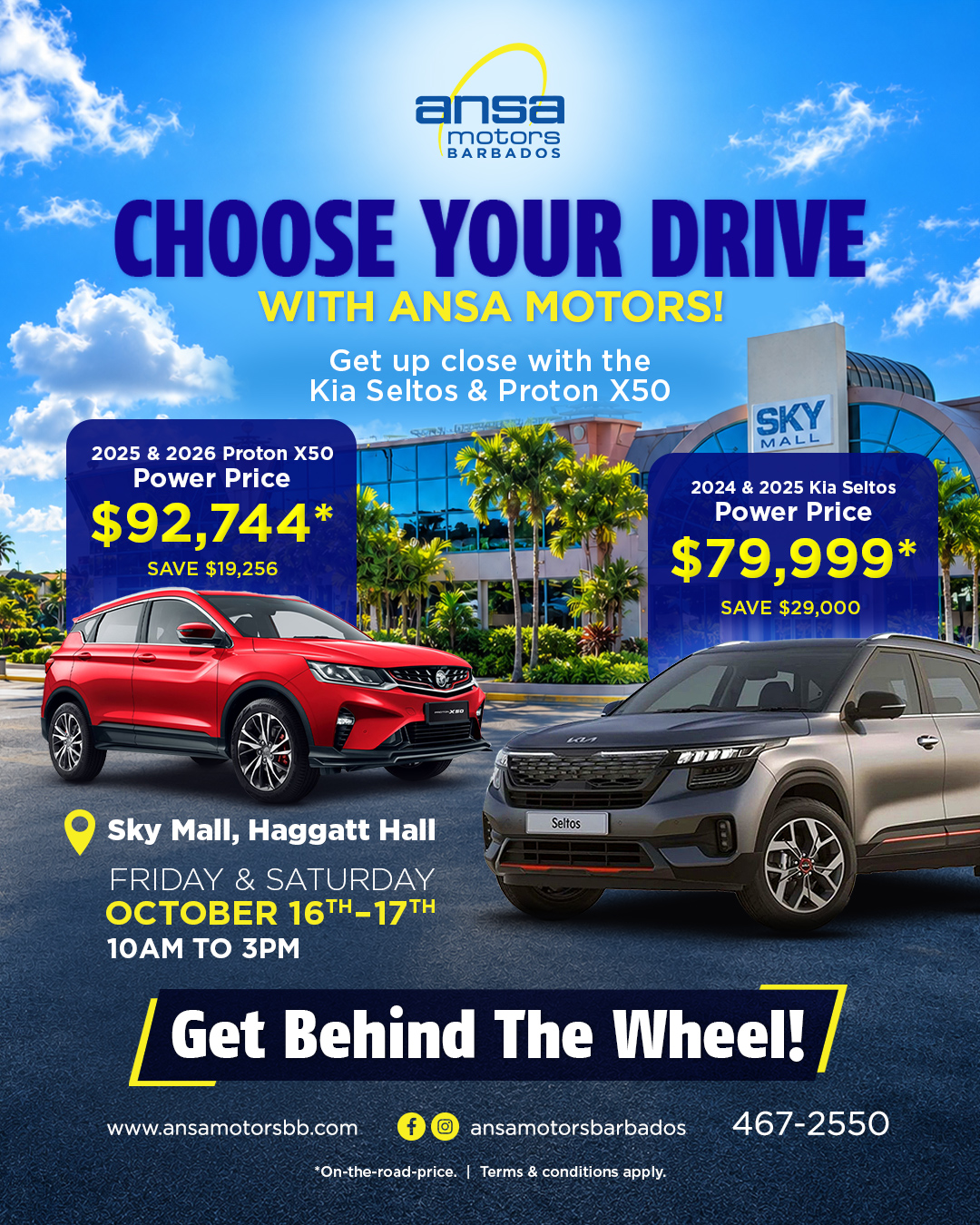 ANSA Motors Power Price Event: Kia Seltos $79,999 & Proton X50 $92,744