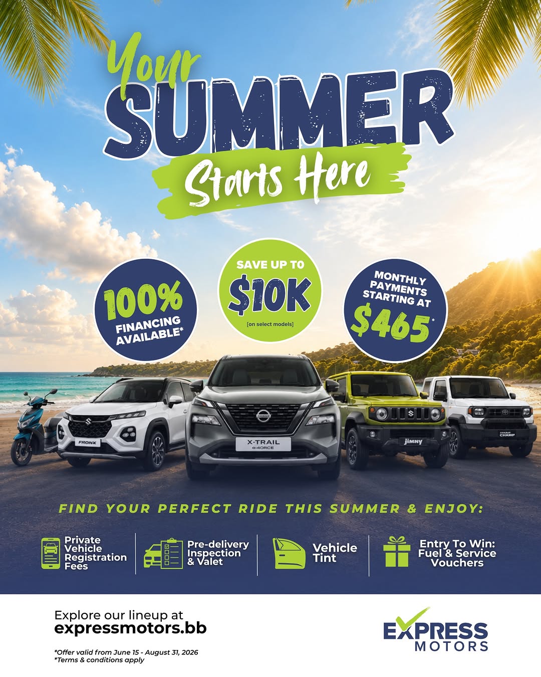 Express Motors Summer Sale – Save Up to $10K with Financing from $465/month
