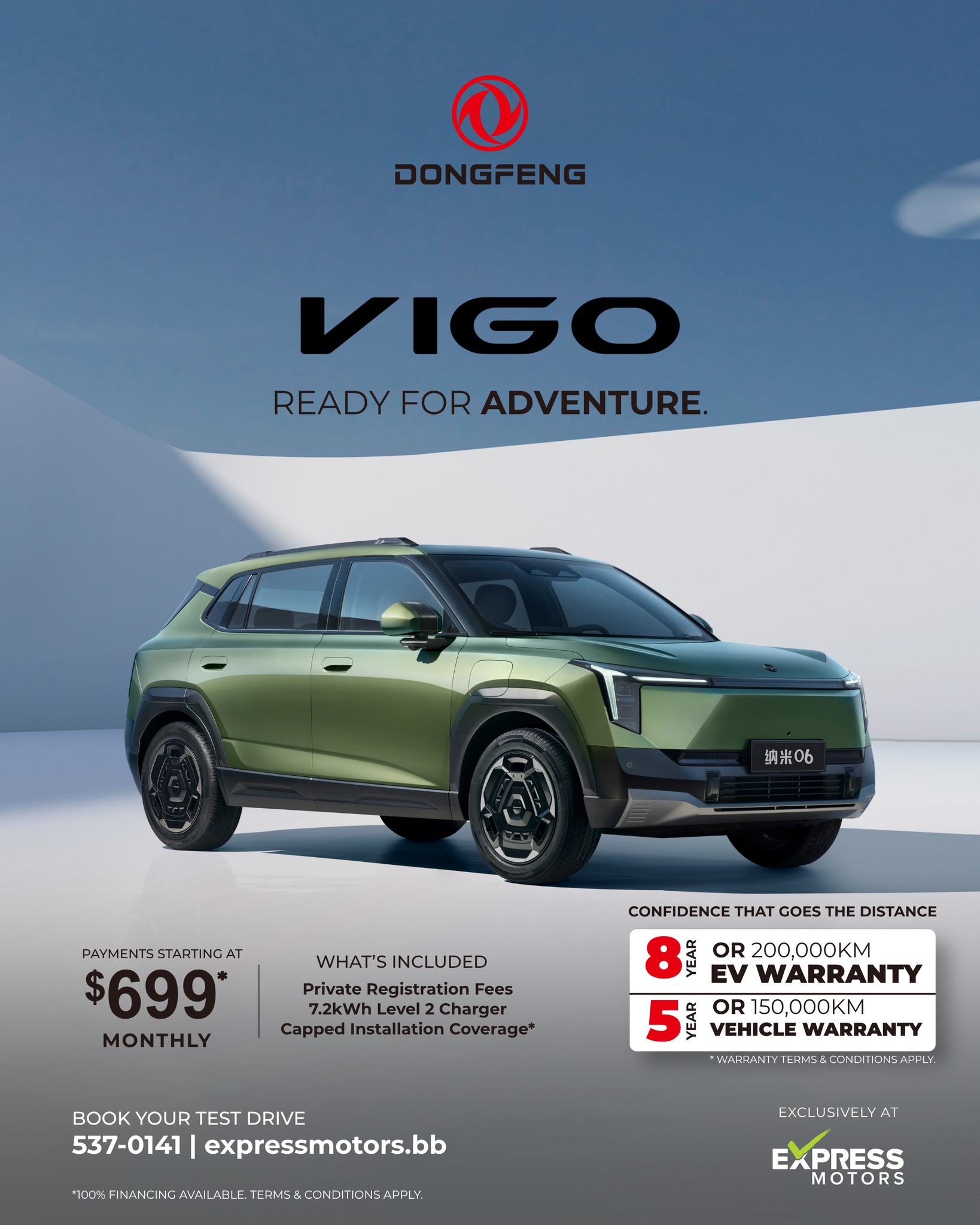 Dongfeng Vigo Electric SUV – Starting from $69,900 with Payments from $699/month