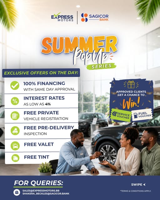 Express Motors & Sagicor Bank Summer Pop Up Series – Exclusive Car Financing Deals