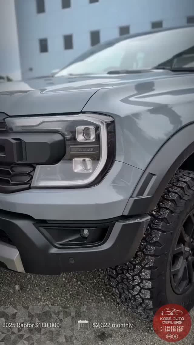 2025 Ford Raptor – $180,000 or from $2,322/month with 100% Financing