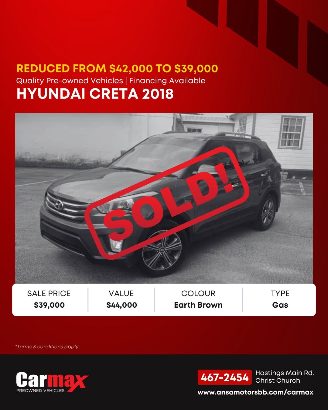 2018 Hyundai Creta - Reduced from $42,000 to $39,000 (SOLD)