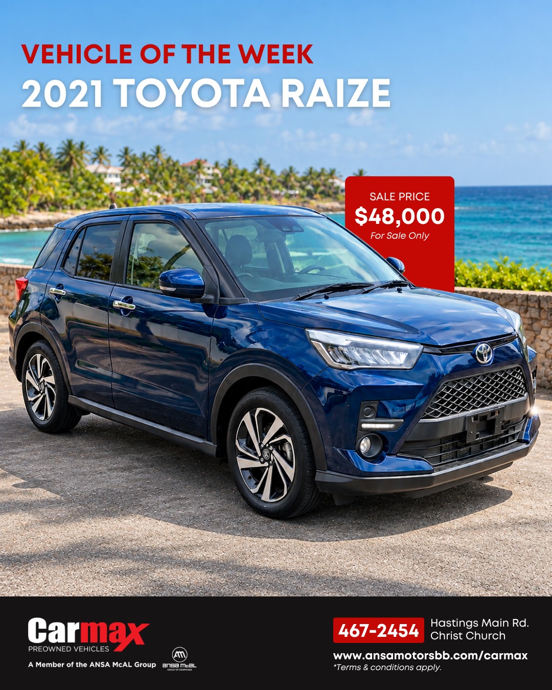 2021 Toyota Raize – Sale Price $48,000 at CarMax Barbados