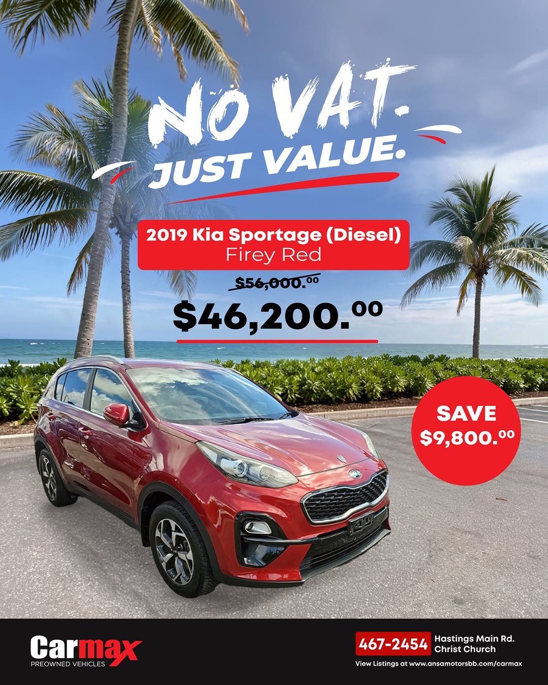 No VAT. Just Value. – Big SUV Savings on Kia Sportage Diesel Models at CarMax Barbados