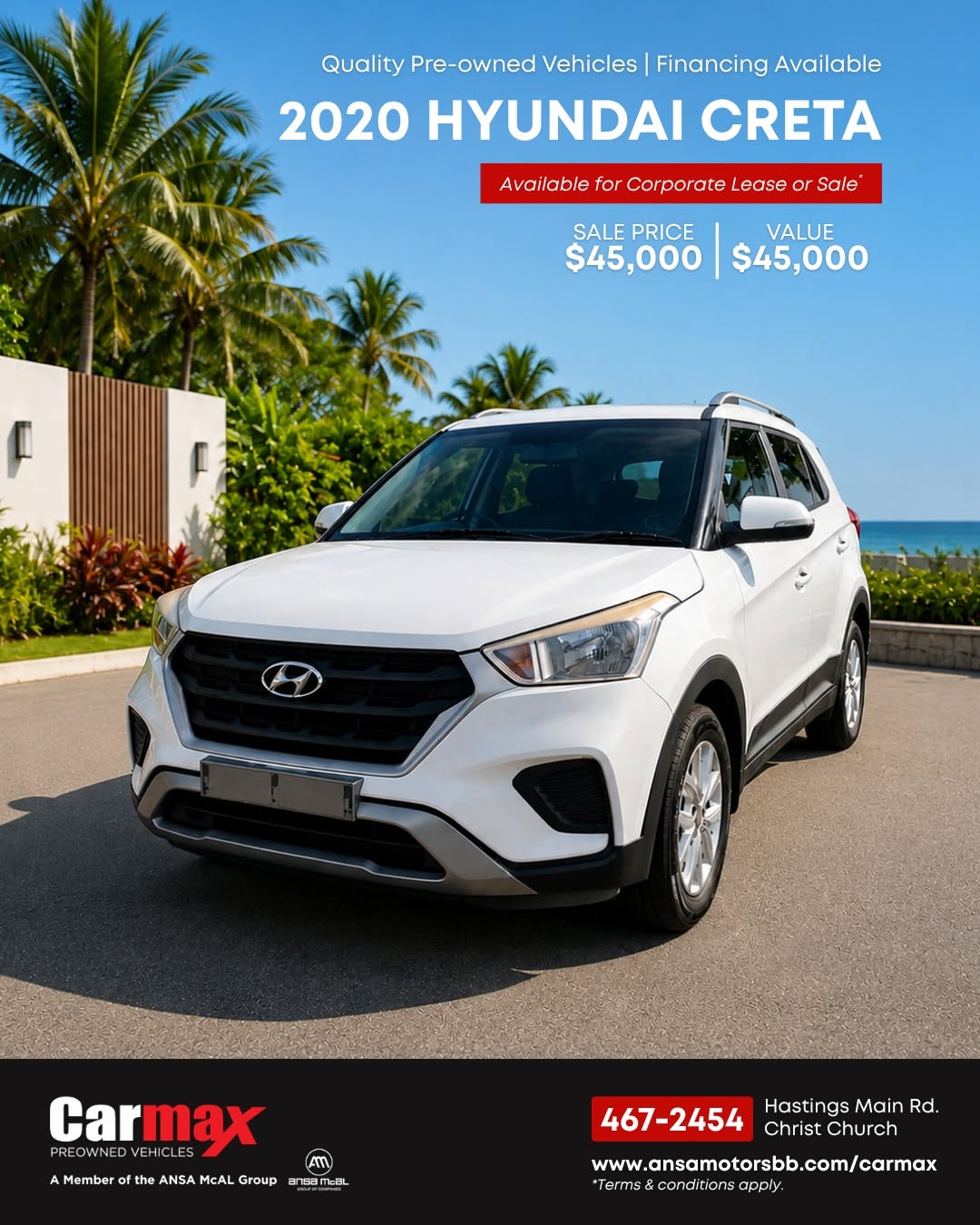 2020 Hyundai Creta – Pre-Owned SUV for Sale or Corporate Lease at $45,000