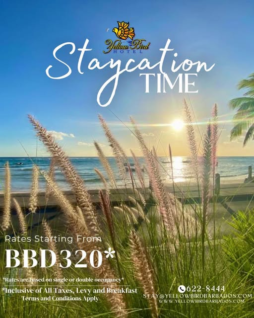 Yellow Bird Hotel Staycation – Rates from BBD $320/night incl. Breakfast