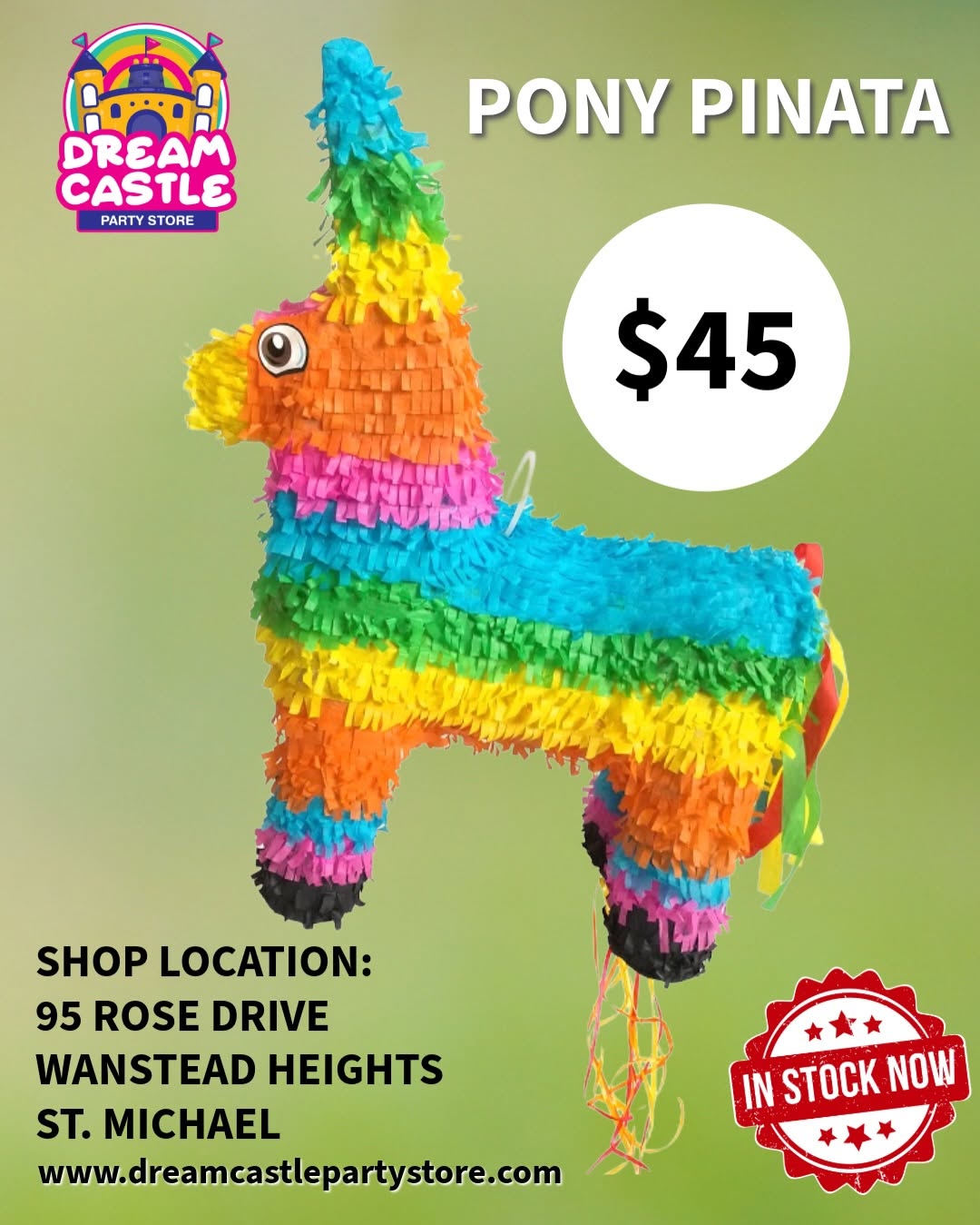 Piñatas Now Available at Dream Castle Party Store – Birthday & Pony Pinatas from $38