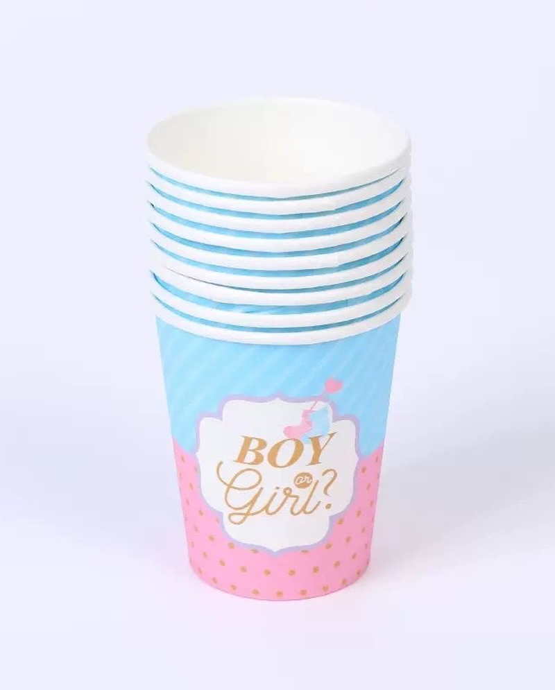 Gender Reveal Partyware Bundle – 64 Pieces for $35