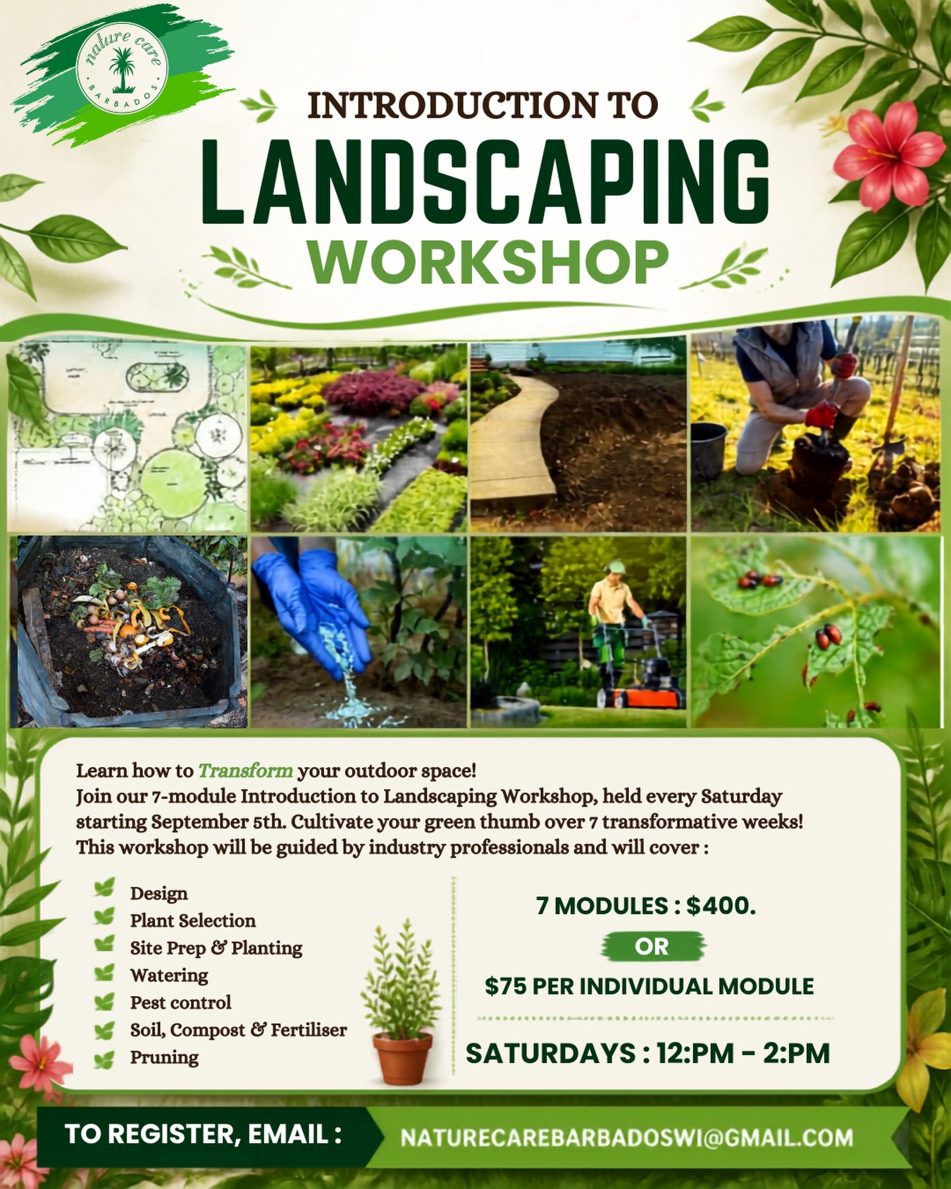 Introduction to Landscaping Workshop – 7 Modules Starting September 5th