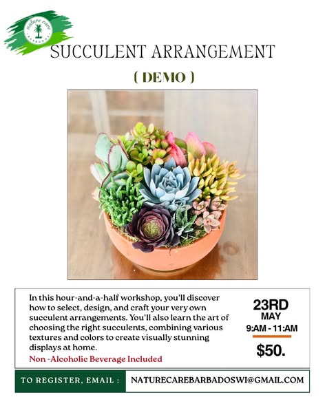 Nature Care Monthly Saturday Plant Workshops – Hands-On Sessions with Discount Card