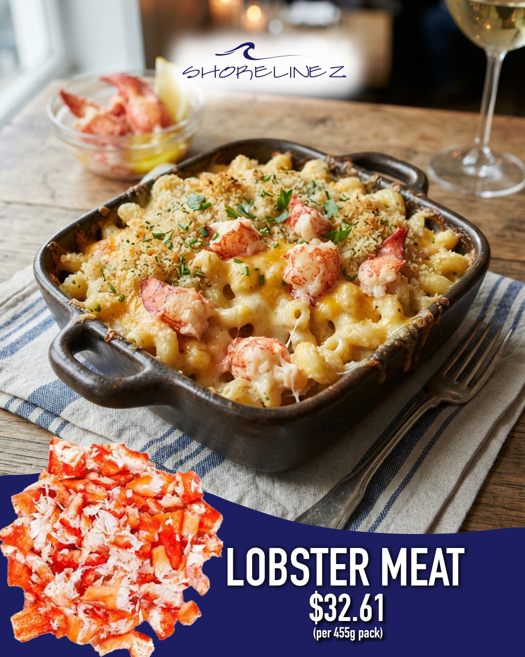 Lobster Meat – $32.61 per 455g Pack + Free Delivery on Orders Over $100