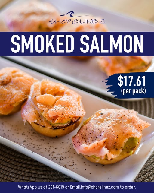Smoked Salmon – $17.61 per pack + Free Delivery on Orders Over $100 BBD