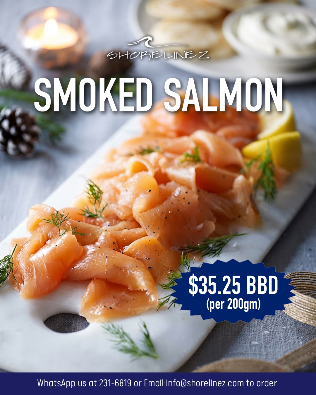 Smoked Salmon – $35.25 BBD per 200g + Free Delivery on Orders Over $100