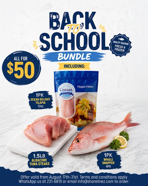 Back to School Seafood Bundle – 3 Items for $50 BBD