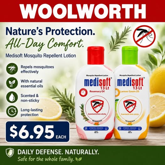 Medisoft Mosquito Repellent Lotion – $6.95 Each at Woolworth