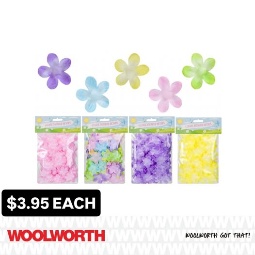 Woolworth Spring/Summertime Fabric Flower Petals – $3.95 Each