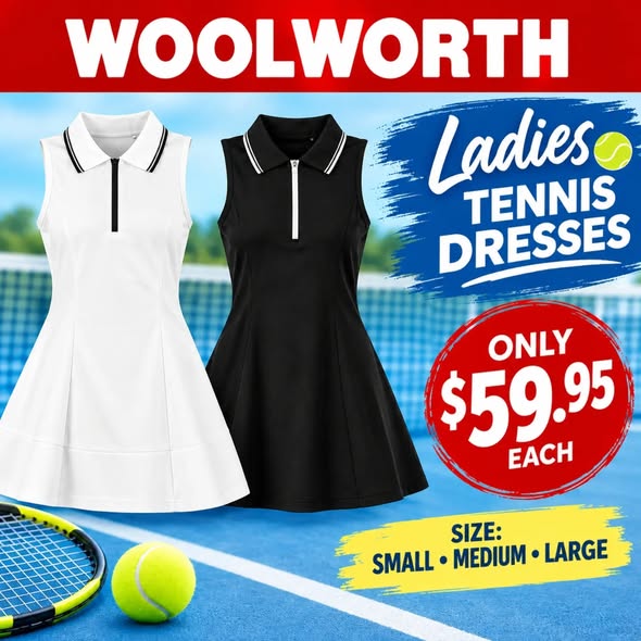 Ladies Tennis Dresses from $59.95 at Woolworth Barbados