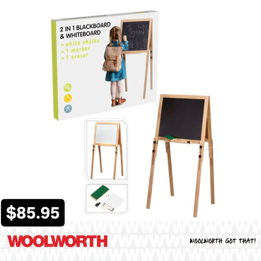 2-in-1 Blackboard & Whiteboard Easel – $85.95 at Woolworth Barbados