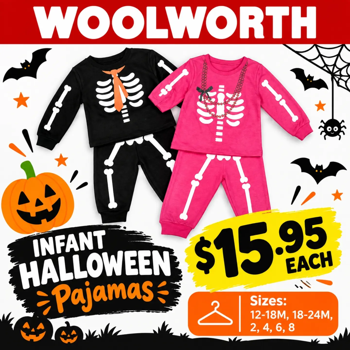 Infant Halloween Pajamas - $15.95 Each at Woolworth