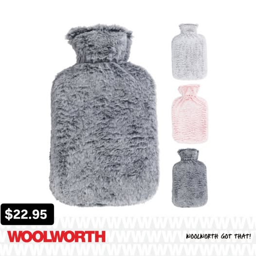 Hot Water Bottles with Plush Covers – $22.95 at Woolworth Barbados