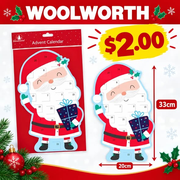 Christmas Advent Calendars - $2.00 Each at Woolworth