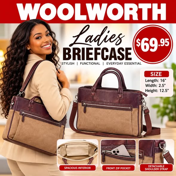 Woolworth Bags: Ladies Briefcases $69.95, Laptop Bag $22.95