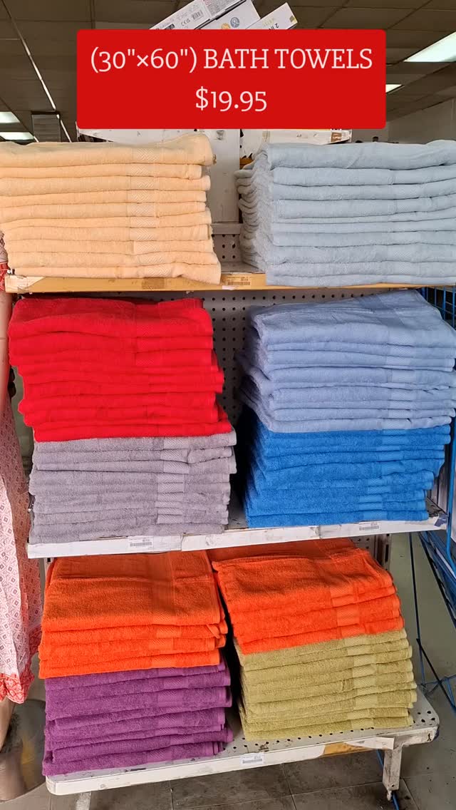 Bath Towels (30"×60") – $19.95 at Woolworth Barbados