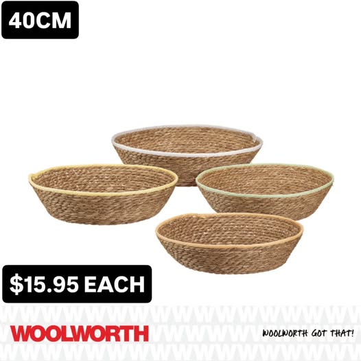 Seagrass Baskets – 40cm $15.95 Each at Woolworth Barbados