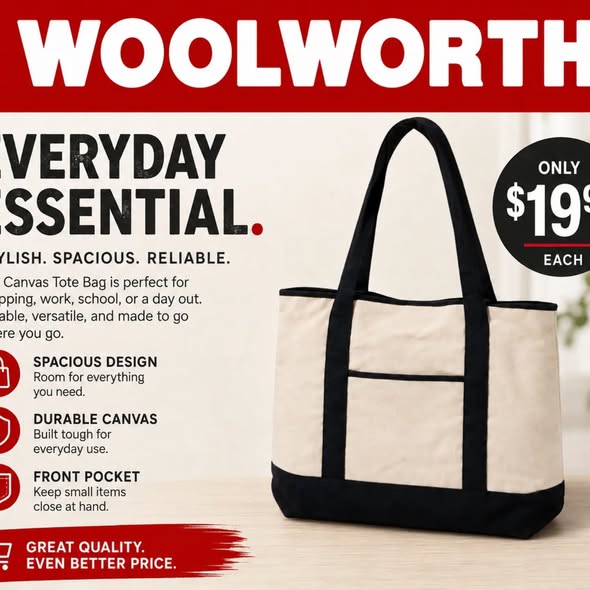 Woolworth Tote Bags from $13.95