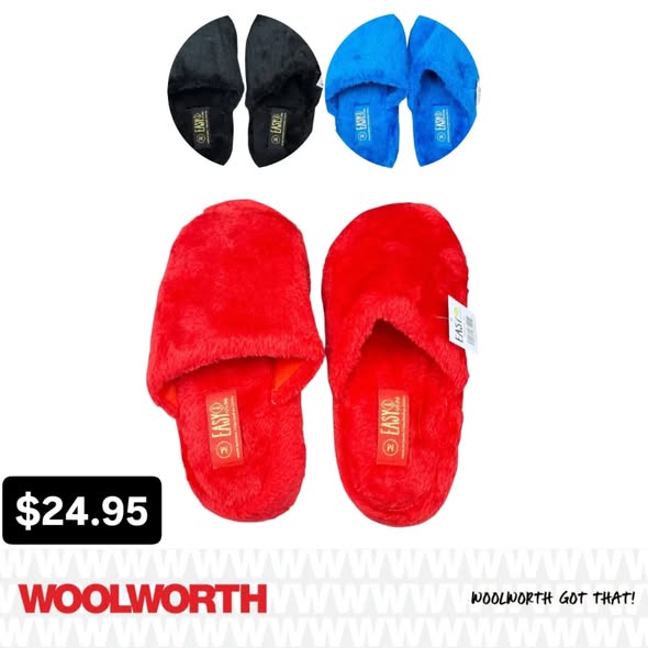 Women's Slippers at $24.95 – Available at Woolworth Barbados