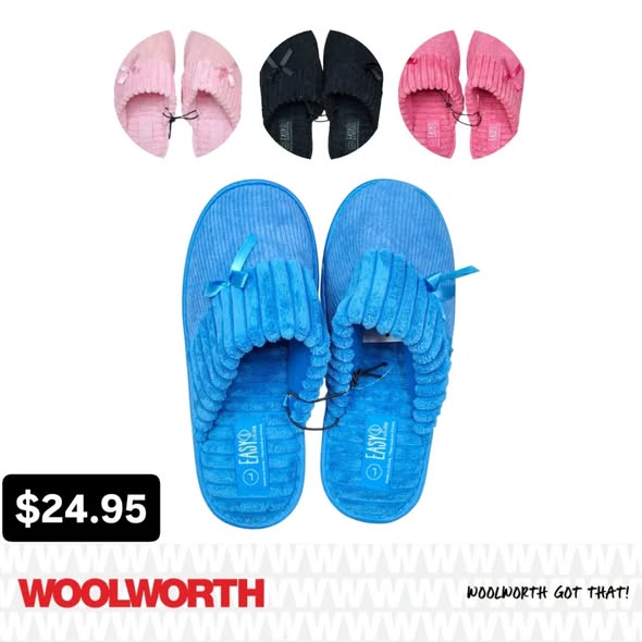 Women's Slippers at $24.95 – Available at Woolworth Barbados
