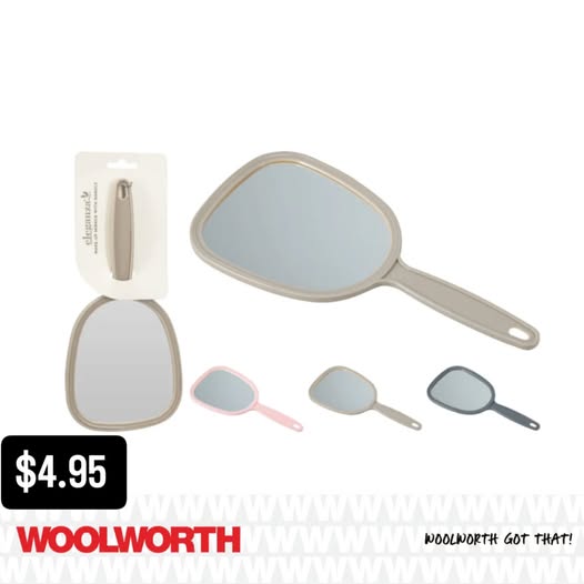 Hand Mirrors at $4.95 at Woolworth Barbados
