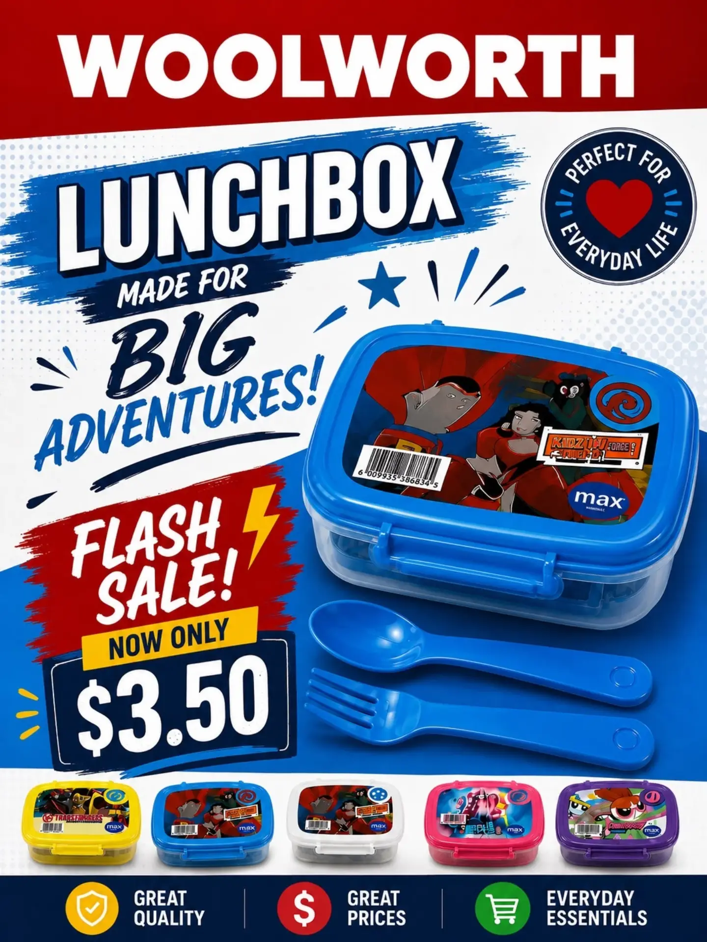 Flash Sale – 3-Piece Lunchbox Set Now Only $3.50 at Woolworth