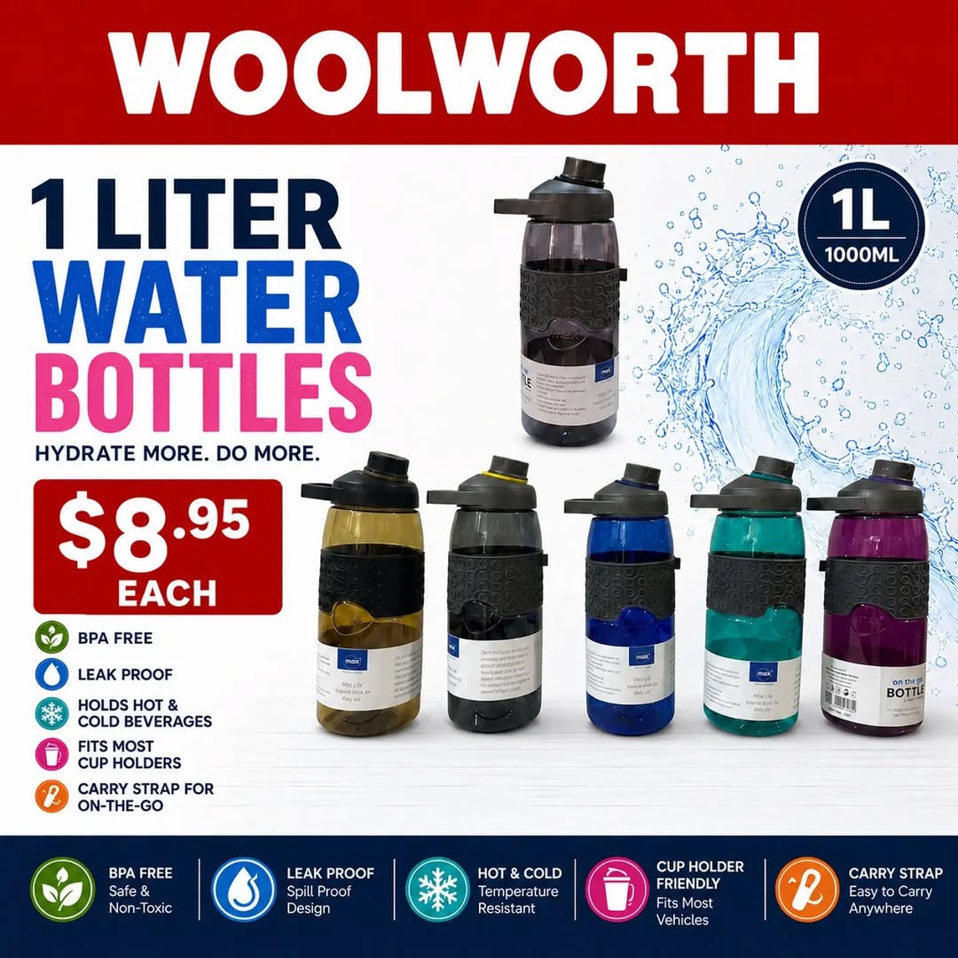 Woolworth Water Bottles – From $8.95 Each