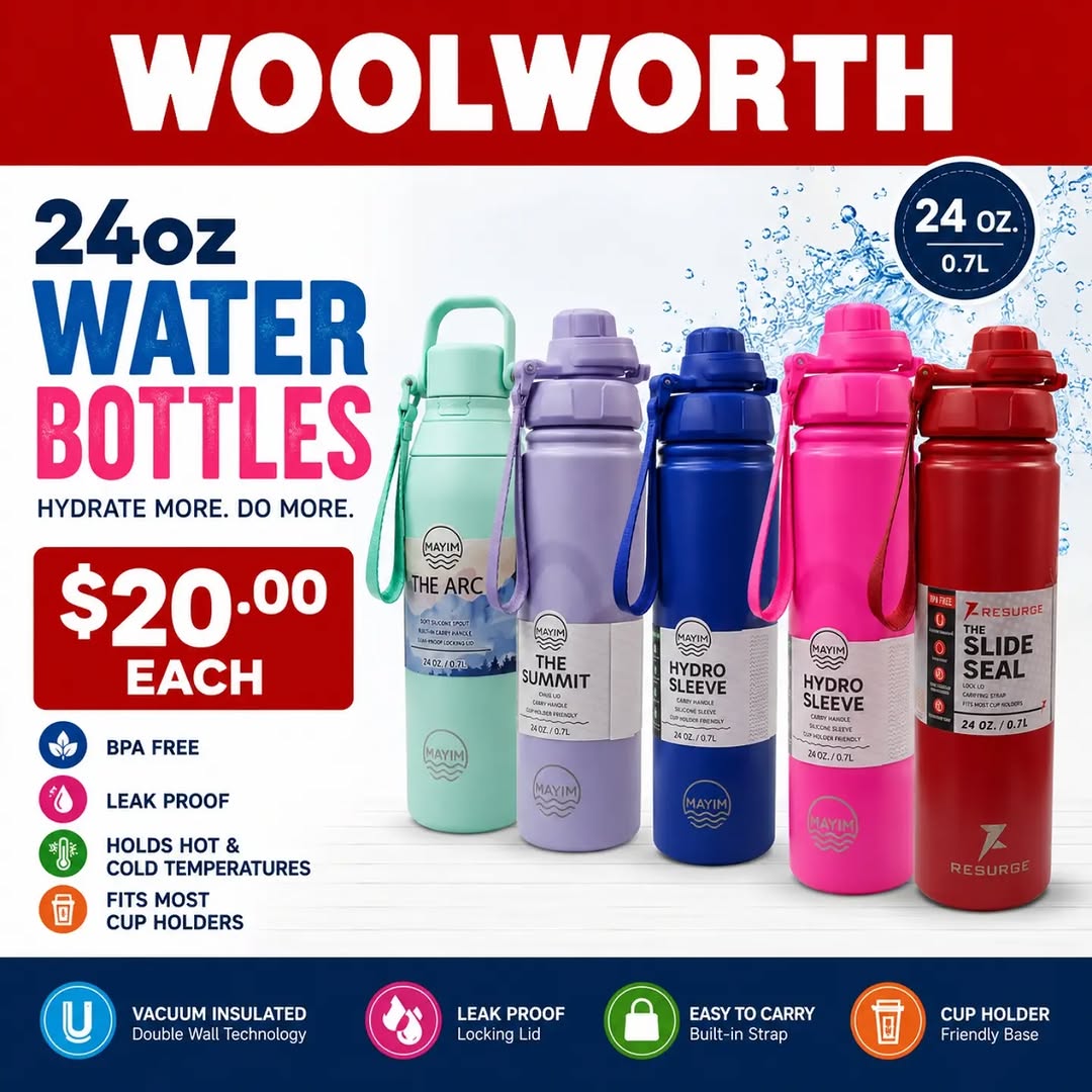 Woolworth Water Bottles – From $8.95 Each
