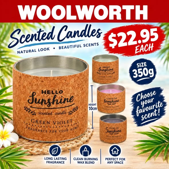 Woolworth Luxury Scented Candles from $8.95