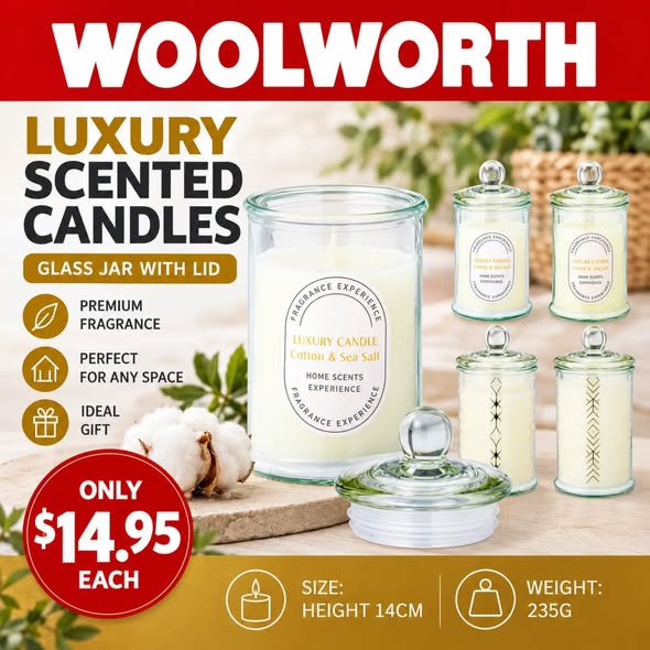 Woolworth Luxury Scented Candles from $8.95