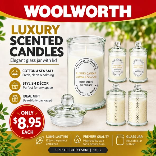 Woolworth Luxury Scented Candles from $8.95