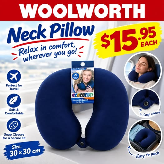 Woolworth Neck Pillow – $15.95 Each