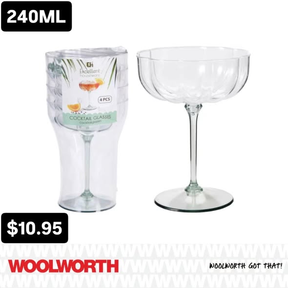 Glassware Sale at Woolworth Barbados – Cocktail, Wine & Champagne Glasses