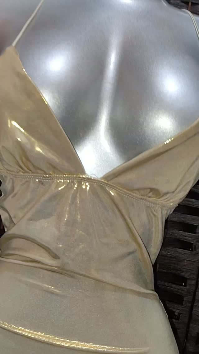 Gold Backless Midi Dress – $90 BBD (Small & Medium)
