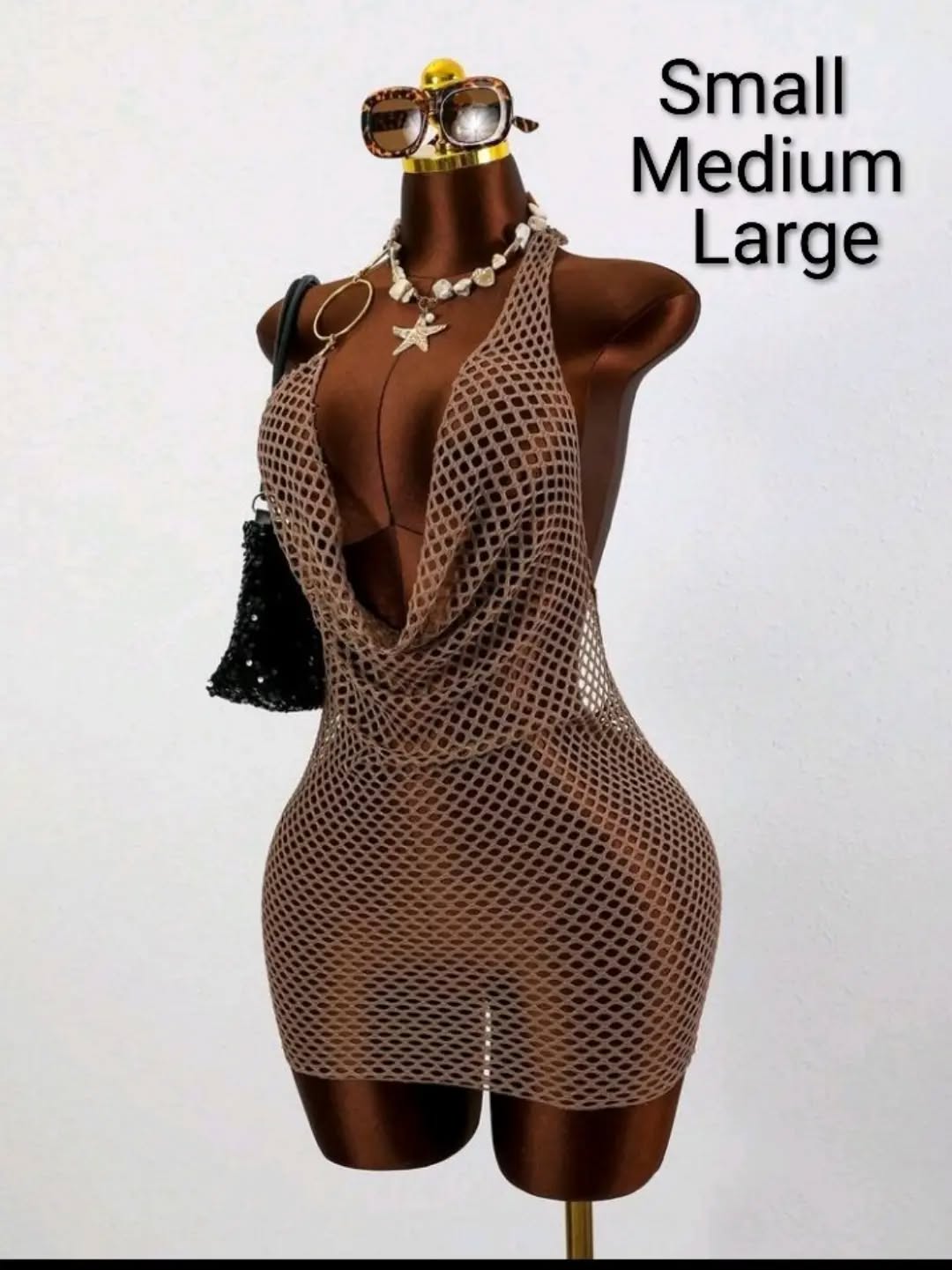 Halter Net Beach Dress – $75 BBD (S/M/L) | Trove Barbados