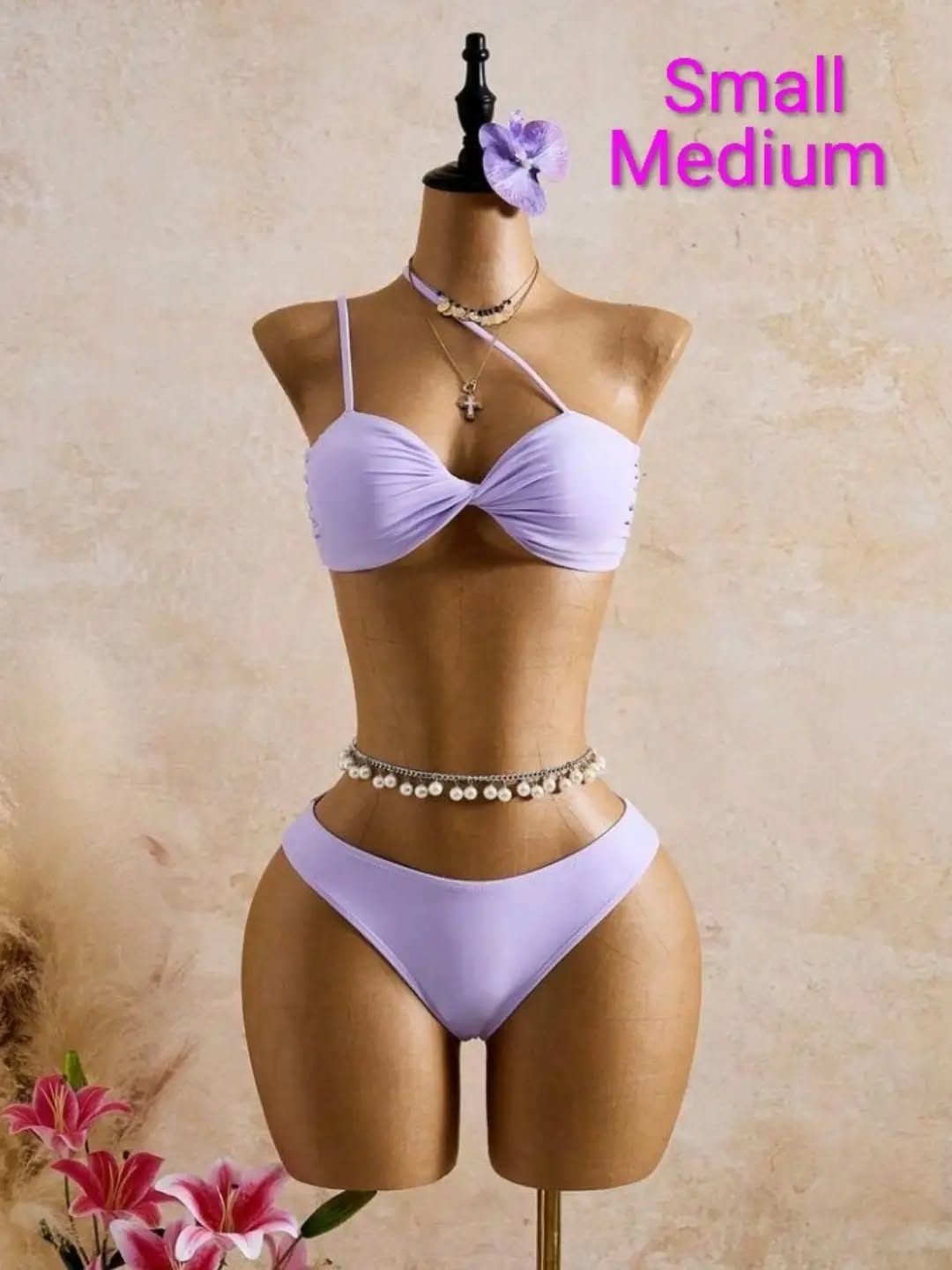 3 Pc Purple Bikini Set – $95 BBD (Small & Medium Available)