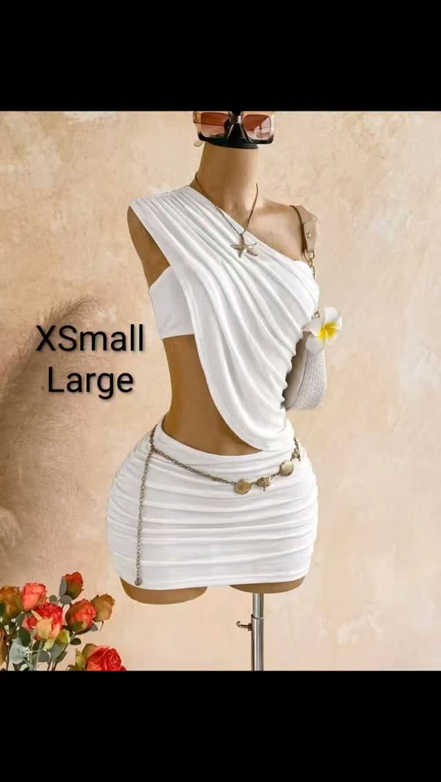 One Shoulder Cutout Mini Dress – $80 BBD (XSmall & Large)