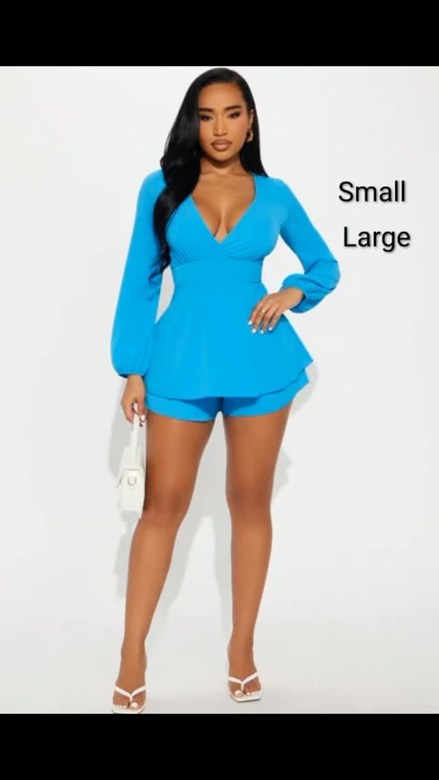 Elegant Blue Romper – $80 BBD