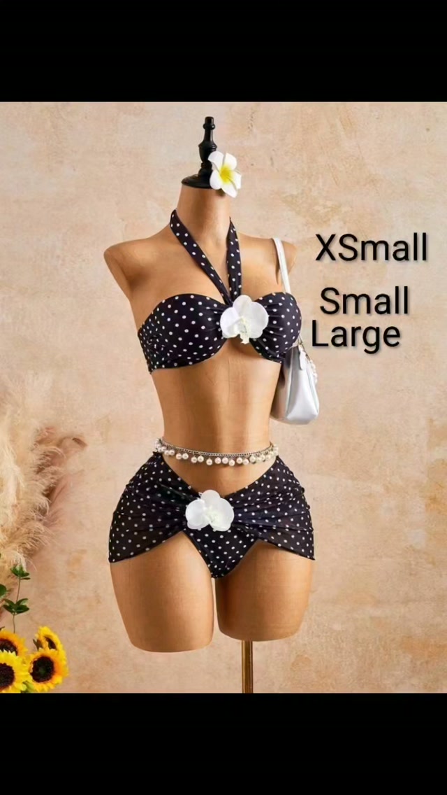 3D Flower PolkaDot 3-Piece Set – $85 BBD